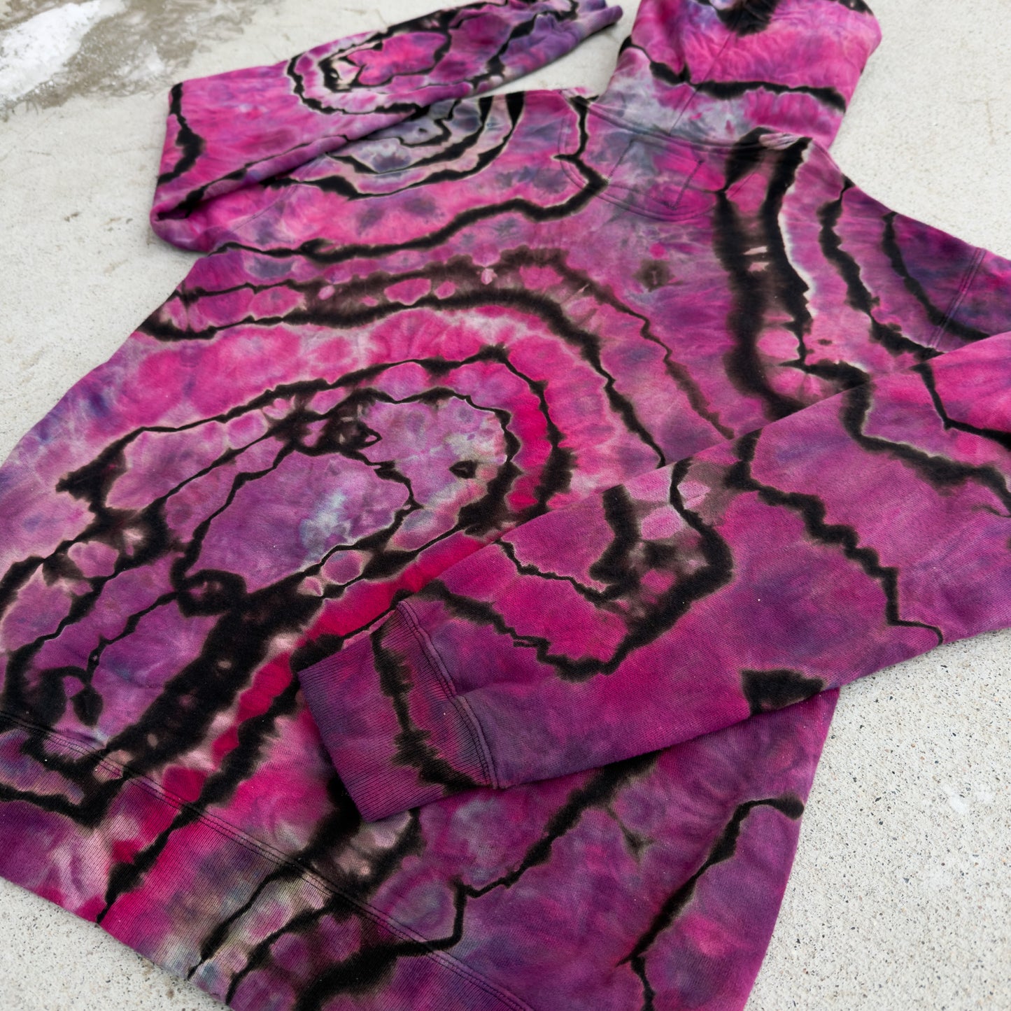 Small Black Rose Hoodie